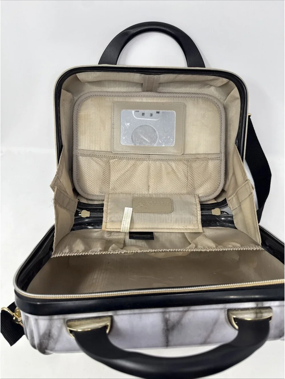 Triforce Elite Performance Beauty Case Luggage Travel Cosmetic Hard Case Marble
